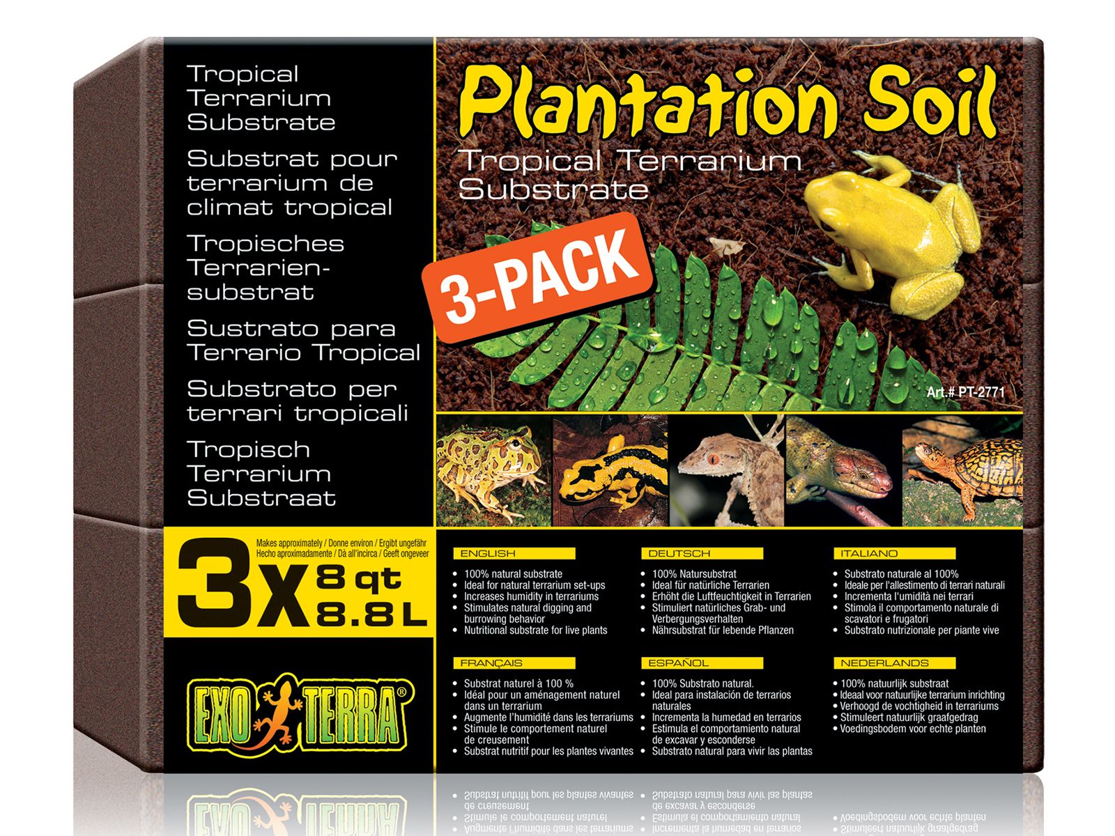 Włókno kokosowe, 3-pack Plantation Soil, 3x8,8L Exo Terra 37,99 zł