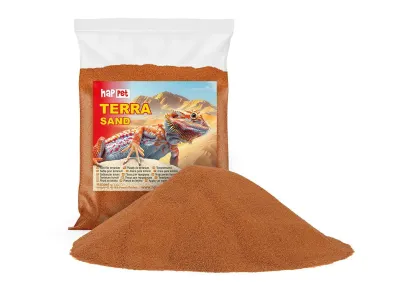 Piasek do terrarium CZERWONY 1kg Terra Sand Happet – podłoże terrarystyczne dla gadów i pająków