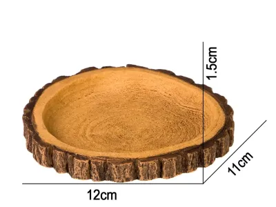Miska do terrarium na pokarm lub wodę 12x11x1,5 cm - Tree Ring Bowl M  Terrario