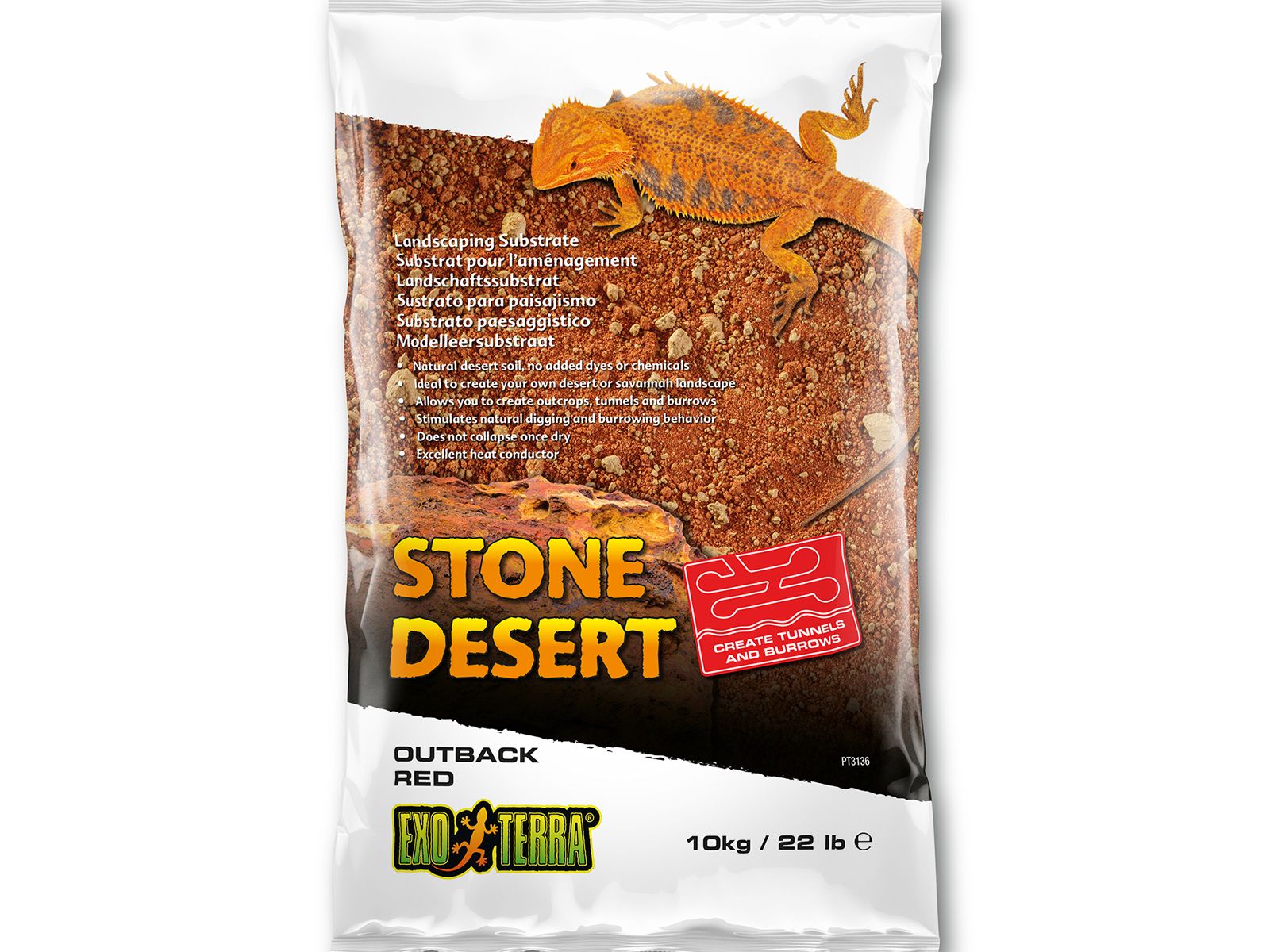 Piasek z gliną czerwone podłoże do terrarium Stone Desert 10kg EXO TERRA 94,99 zł