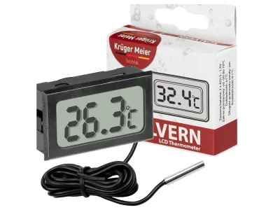 Termometr cyfrowy z sondą do terrarium i akwarium Kruger Meier Scalvern