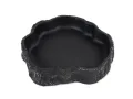 Miska do terrarium na wodę lub pokarm 15x14x3cm CZARNA Repti Planet – pokarm dla zwierząt