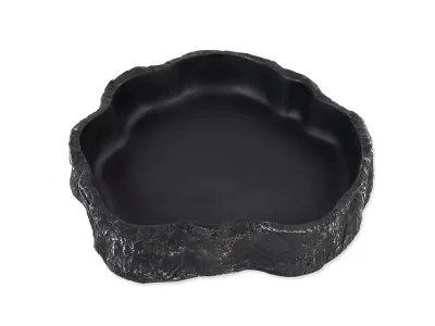 Miska do terrarium na wodę lub pokarm 19x17x4cm CZARNA Repti Planet