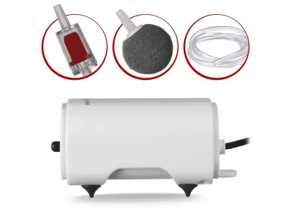 Pompka napowietrzająca, napowietrzacz do akwarium 180 l/h Windboe Kit Kruger Meier