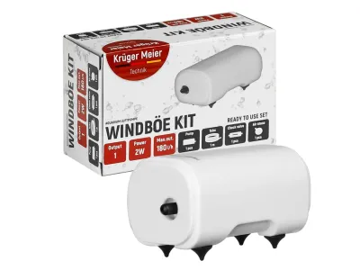 Pompka napowietrzająca, napowietrzacz do akwarium 180 l/h Windboe Kit Kruger Meier