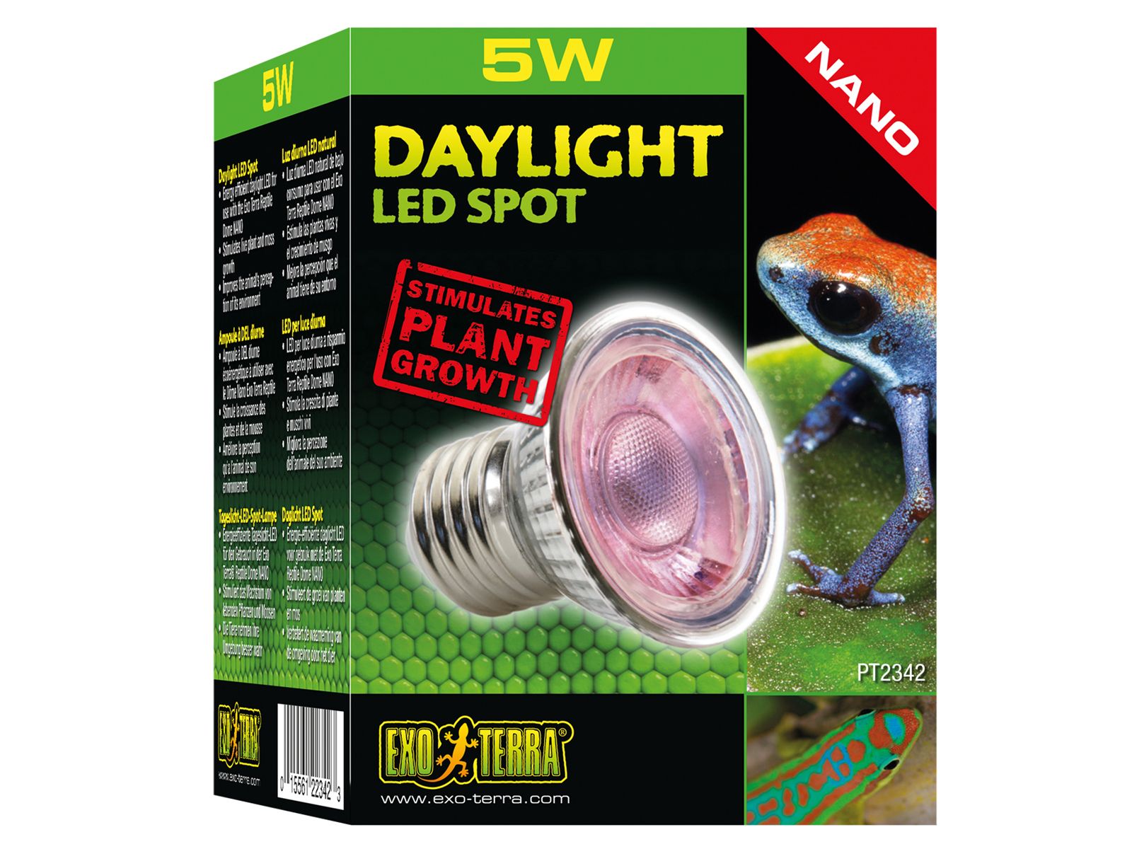 Żarówka stymulująca wzrost roślin Daylight LED Spot NANO 5W Exo Terra EX-3423 54,99 zł