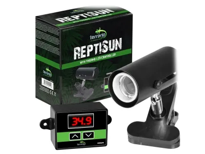 Lampa do terrarium z termostatem | automatyczne ogrzewanie | kontrola temperatury