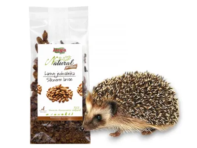 Larwy jedwabnika suszone 100g – naturalne białko dla zwierząt Alegia
