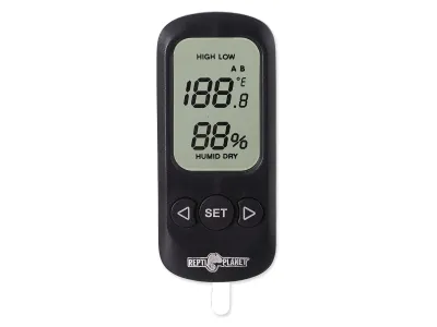 Termometr i higrometr LCD z alarmem temperatury Repti Planet – pomiar temperatury i