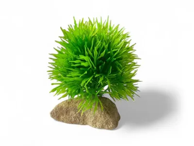 Roślina sztuczna na kamieniu StonePlant TYP 07 – roślina do terrarium, dekoracja naturalna