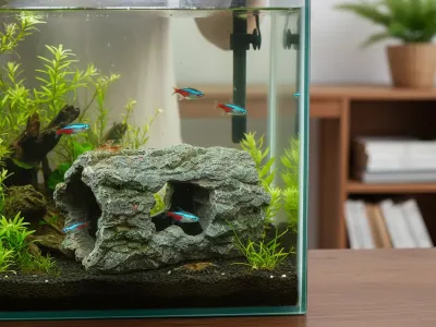 Jaskinia, kryjówka w starym pniaku 15cm Terra Natura – kryjówka do terrarium dla gadów i