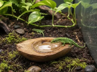 Kokos miska / kryjówka 15-20cm Coco Half Dish – kryjówka do terrarium dla gadów i pająków