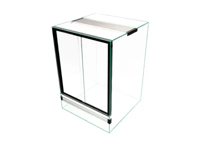 Terrarium szklane drzwi przesuwne Premium 30x30x40cm – wentylowane terrarium dla zwierząt