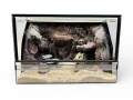 Terrarium szklane z wystrojem drzwi przesuwne Premium 60x40x40cm – terrarium dla bezkręgowców