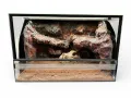 Terrarium szklane z wystrojem drzwi przesuwne Premium 60x40x40cm – terrarium dla bezkręgowców