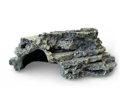 Jaskinia do terrarium dla gadów Grey Granite Cave M 20x12,5x8cm ATD