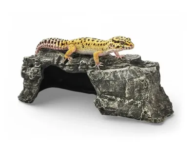 Jaskinia do terrarium dla gadów Grey Granite Cave S 19x10,5x7,5cm ATD