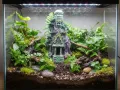 Świątynia Buddy do akwarium i terrarium 25 cm – kryjówka dla ryb, pająków i gadów