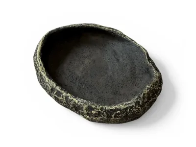 Mała grafitowa miseczka do terrarium XS 6 cm – na wodę i pokarm