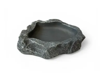 Mała grafitowa miseczka do terrarium S 10 cm – na wodę, pokarm czy witaminy