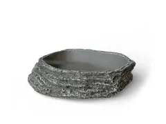 Grafitowa miska do terrarium M 12,5 cm – na wodę i pokram dla gadów i płazów 2