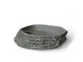 Grafitowa miska do terrarium M 12,5 cm – na wodę i pokram dla gadów i płazów