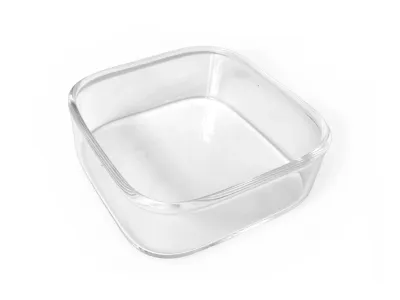 Miska szklana kwadratowa do terrarium 6x6x2cm - Glass Bowl Square