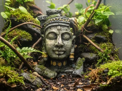 Dekoracja do akwarium i terrarium Jungle Buddha 17,5x11,5x21cm ATD