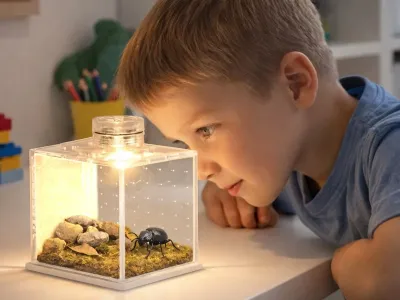 Małe terrarium akrylowe na owady i pająki SpiderNook 7,5x7,5x7,3cm Terrario