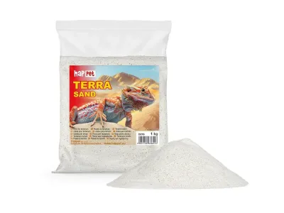 Naturalny piasek do terrarium kremowy 1kg – dla agamy i gekona