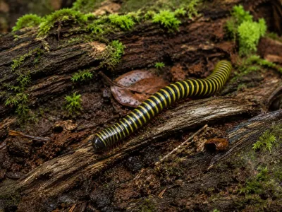 Anadenobolus monilicornis – krocionóg pszczółka, wij